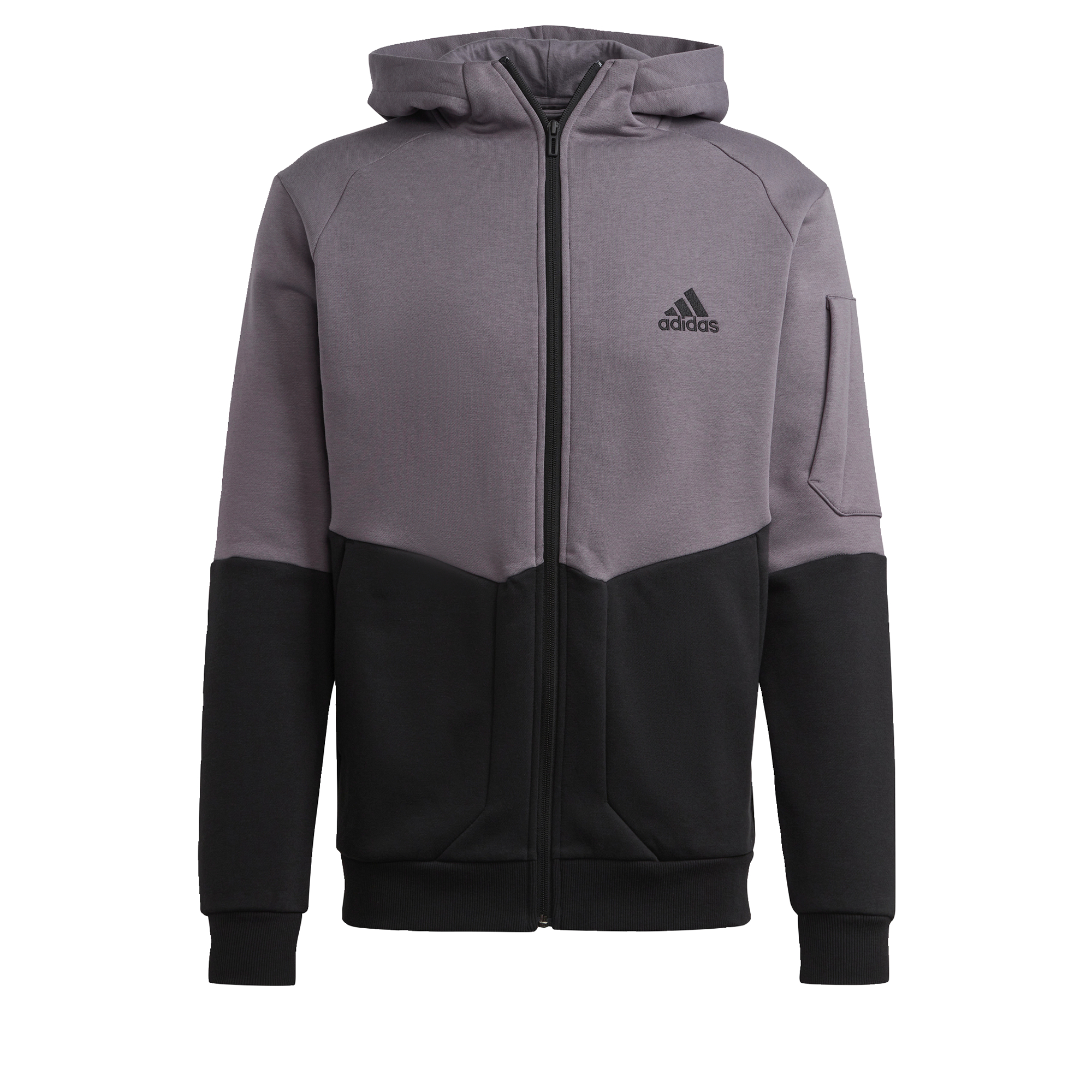 adidas Lifestyle Essentials for Gameday Fleece Full-Zip Hoodie Men Grey HL6910